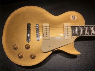 Vintage Brand V100gt Goldtop Single Cut Guitar (lp Les P Style) With P90s