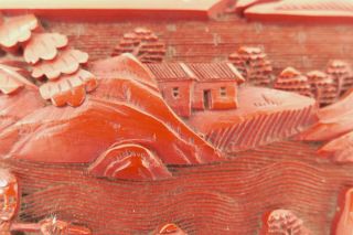 A Vintage Chinese Cinnabar Lacquer Box Cultural Revolution 5