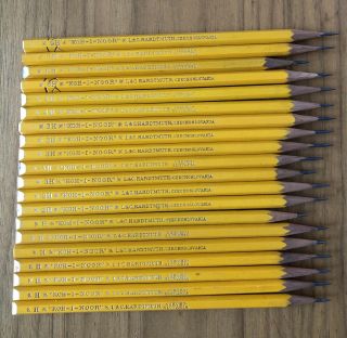 Vintage Koh - I - Noor L & C Hardtmuth,  Inc.  Drawing Pencils Set Of 20 H,  2,  3,  4,  6,  9h