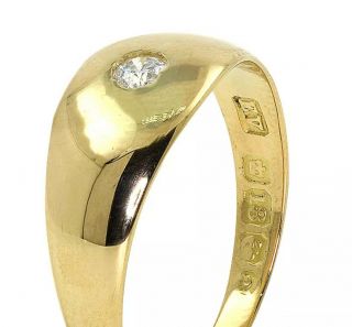 Antique Gypsy Ring With Full British Hallmarks