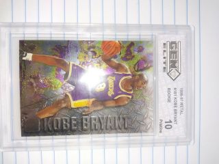 Kobe Bryant Rookie Card 96 - 97 Fleer Metal Graded Gem Elite 10