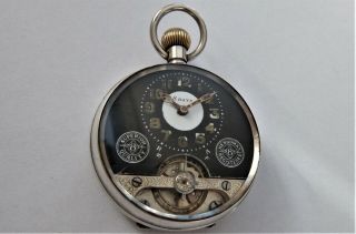 1918 Silver Cased Hebdomas 8 Day Swiss Lever Pocket Watch