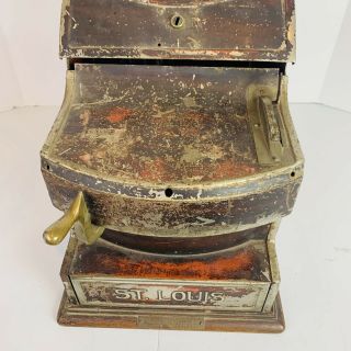 Antique St.  Louis Cash Register Company Cheese Cutter Cash Register Early 1900’s 2