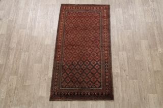 4x7 Vintage Balouch Handmade Traditional Geometric Area Rug Wool Oriental Carpet 2