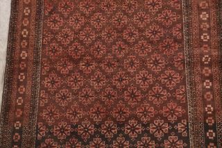 4x7 Vintage Balouch Handmade Traditional Geometric Area Rug Wool Oriental Carpet 4