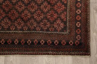 4x7 Vintage Balouch Handmade Traditional Geometric Area Rug Wool Oriental Carpet 6