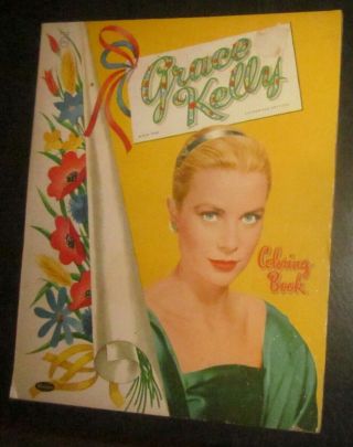 Vintage Authentic 1956 (1752) Mgm Movie Star Princess Grace Kelly Coloring Book