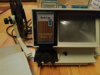 Baia Ediviewer Dual 8 Mark Ii 8/8mm Film Editing Kit Vintage Box
