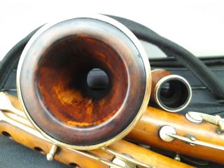 Old Clarinet F.  M.  Huller Graslitz - C 8 - Key 19th Century.  Klarinette Clarinette
