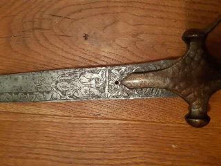 Antique Indian Kora Tulwar sword Jamadhar Teg Kharga 4