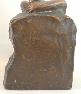 Antique S.  Morani Reclining Nudes Bronze Clad Bookends © 1914 4