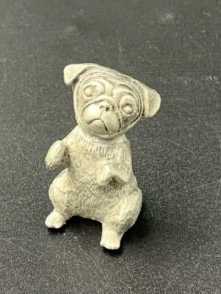 Vintage Hudson Fine Pewter Pug Dog Figurine
