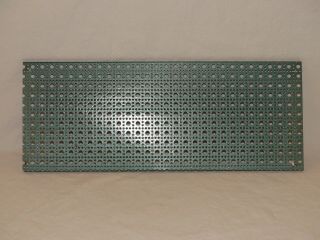 Vintage Decorative Metal Grille Sheet Material From Vacuum Forming Machine Green
