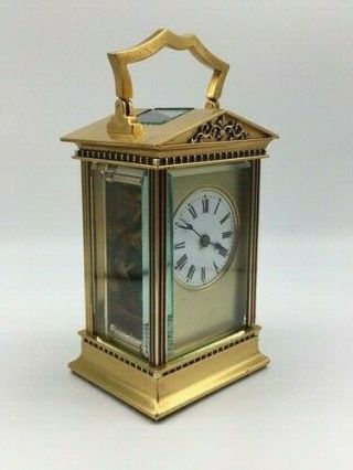 Antique French carriage clock C1890.  With key.  Restored & serviced last month. 3