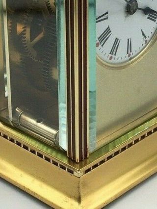 Antique French carriage clock C1890.  With key.  Restored & serviced last month. 6