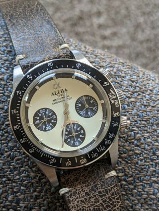Alpha Daytona Paul Newman Panda Dial Chronograph Watch