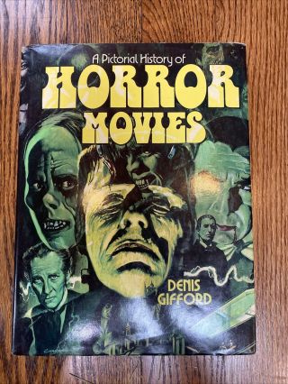 Vintage Book: A Pictorial History Of Horror Movies Gifford Large Films Scary Ex