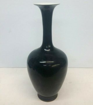 Antique Chinese Monochrome Black Glaze Porcelain Vase