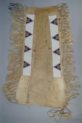 Fine Pr 1st Half 20c Native American Sioux Plains Indian Beaded Leggings Ex.  Col