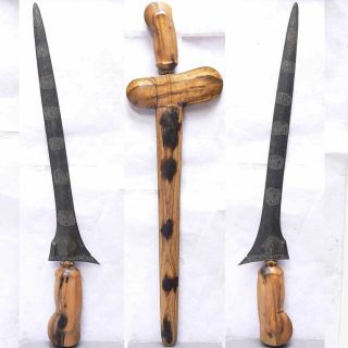 Kris Keris Batu Lapak Sword Bali Indonesia Art Magic Weapon Pamor Blade