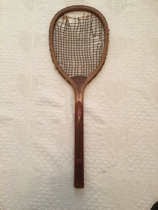 Antique Vintage Tennis Racket Racquet - Wright & Ditson - Sears Special 1888 - 90