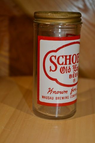 Vintage Wausau Brewing Co.  Schoen ' s Old Lager Beer Salt Shaker 1950s 3