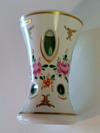 Vintage Hand Crafted Blown Glass Vase - Made In Germany