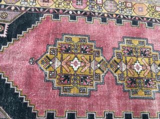 Pink Oushak Rug,  Turkish Rug,  Handmade Rug,  Faded Rug,  Decorative Rug,  Wool Rug 4