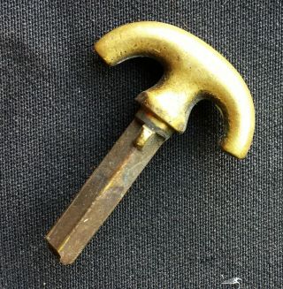 Antique Vintage Old Solid Brass Door Thumb Turn Knob Doorknob Lock Key Latch