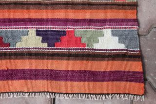 2.  6x11.  6,  FLATWEAVE,  RUNNER RUG,  Vintage Runner,  Wool Rug,  Navajo Rug,  Colorful 5