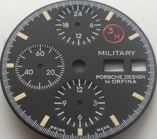 Orfina Porsche Design 3h Military Chronograph Lemania.  5100 Luminar.