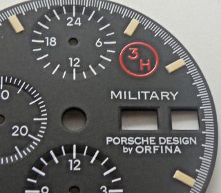 Orfina Porsche design 3H Military chronograph LEMANIA.  5100 Luminar. 2