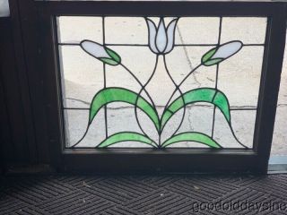 Antique Arts & Crafts Stained Leaded Glass Window 32 " X 25 "
