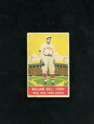 R333 1933 Delong Gum - 1 Bill Terry,  Giants (1st Set Card) Hof,  Vg,  No Paper Loss