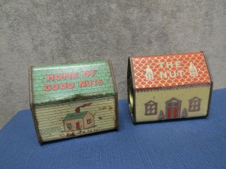 Vintage Advertising The Nut House Peanuts Mini Canister Tin,  30 