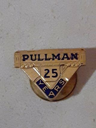 Vintage Pullman Co.  Railroad 25 Year Employee Service Pin 10k Gf Gold Filled