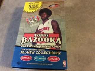 2004 - 05 Topps Bazooka Basketball Opened Hobby Box Of 23 Packs 8 Cards Per Pack