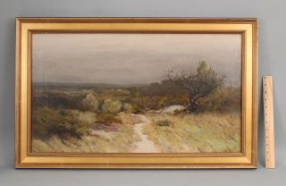 Antique Frank K M Rehn American Impressionist Landscape O/c Oil Painting
