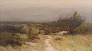 Antique FRANK K M REHN American Impressionist Landscape O/C Oil Painting 3