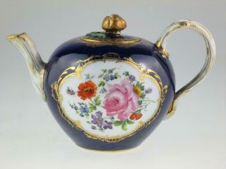 Antique 19th Century Meissen Porcelain Teapot Circa 1890