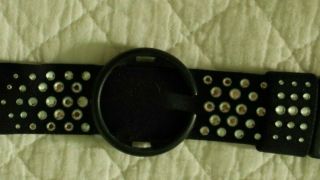 Vintage Swatch Pop Band 39mm Textile and rhinestones Ring 2