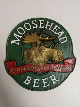 Vintage Moosehead Canadian Lager Beer Sign (plastic)