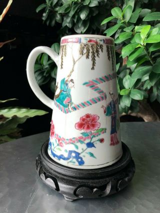 A Lovely Chinese 18thc Yongzheng Period Famille Rose Figural Pattern Jug