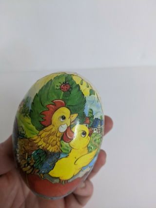 Large Vtg German Paper Mache Easter Egg Box By Echt Erzgebirge 10 X 7 "
