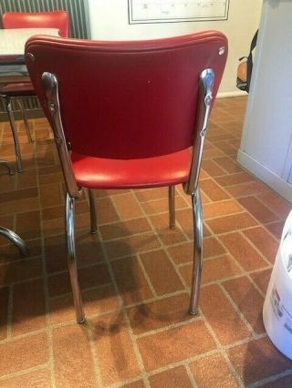 Vintage Formica Red and Gray Table and Chair Kitchen Set - 1950s era 6