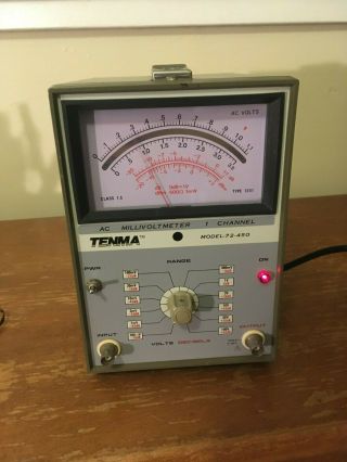 Tenma Ac Millivoltmeter 1 Channel Model 72 - 450 Great