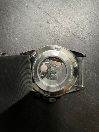 Seiko Men ' s Watch SKA705 Kinetic Stainless Steel Case 42mm Black Dial Nylon Band 2
