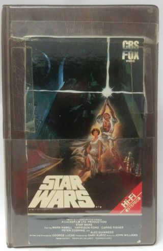 Star Wars Beta Tape Lucasfilm Ltd.  1977 George Lucas Vintage Cbs Fox Video