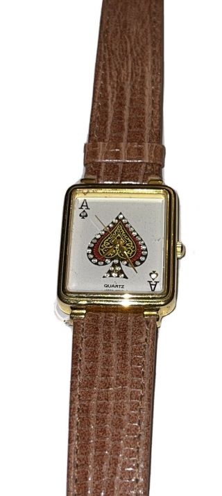 Ace Of Spades Watch With Diamonds Needs Battery