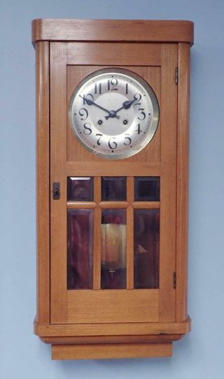 Antique Gustav Becker German Regulator Wall Clock 8 Day T&s